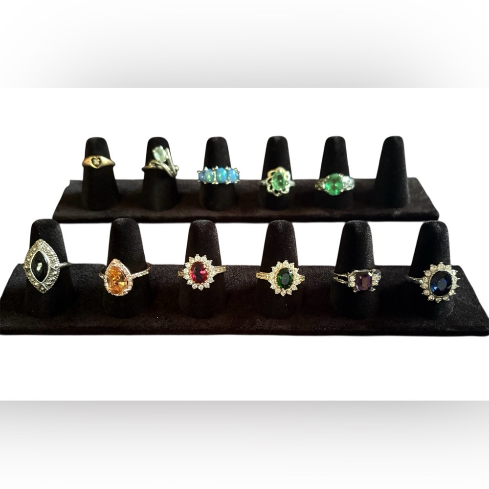 Women’s Vintage Costume & Sterling Ring Bundle OF 11 Sizes 4.25-9.25